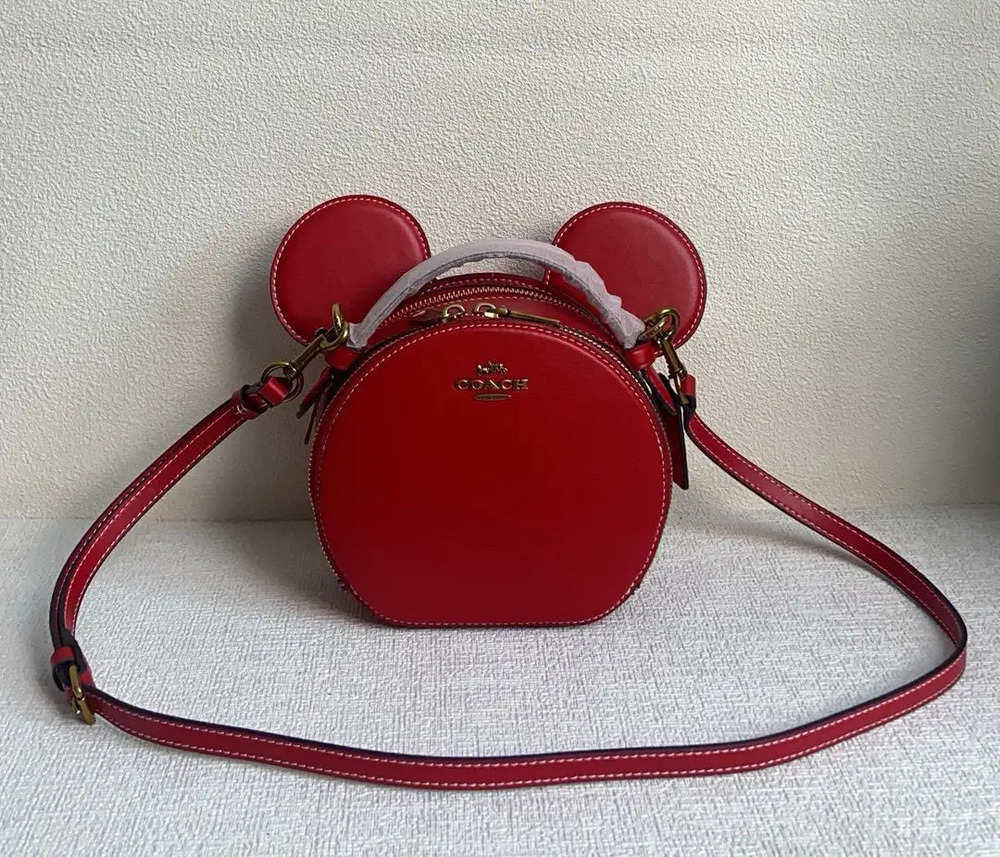 Coach Mickey Mouse Round Cake Bun Crossbody Bag - Picture 3 of 8
